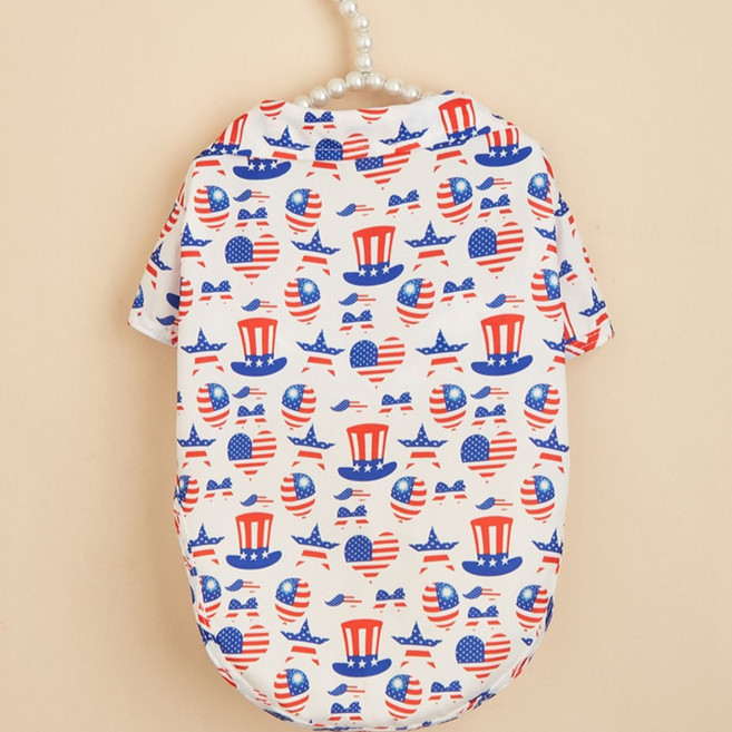 멍냥이월드 강아지옷 여름옷 비치 셔츠, 1개, 화이트