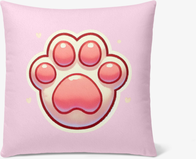 크래이지앤쿨디자인 집사님들 주목!! 사랑스러운 슈퍼냥냥이 핑크젤리 발바닥 귀여운 슈퍼댕댕이 꼬순내 발바닥 러블리 커플쿠션 ( 40 X 40 CM ), 냥냥이, 핑크
