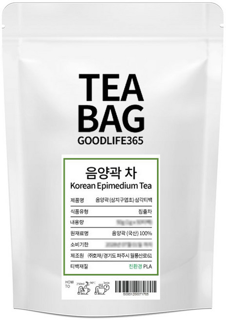 굿라이프365 삼지구엽초 음양곽 차 삼각티백 100개입, 1개, 1g
