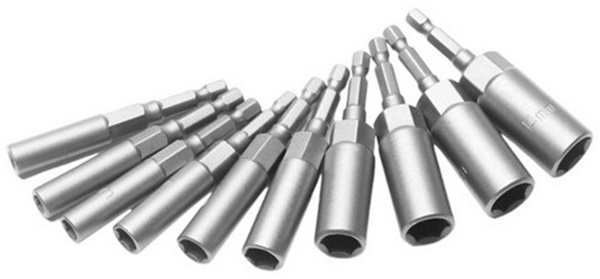 STORMGUARD 전동 임팩 롱 비트 복스알 10종 세트, 1세트