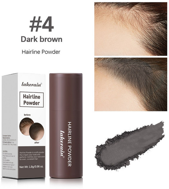 방수 헤어라인 및 루트 컨실러 펜 일반 모발을 위한 간편한 블렌딩 파우더 스틱으로 즉각적인 회색 커버력, 4