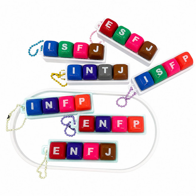 MBTI 키보드 키링 딸깍이 16가지 유형 가방꾸미기 단체선물, ISFP, 1개