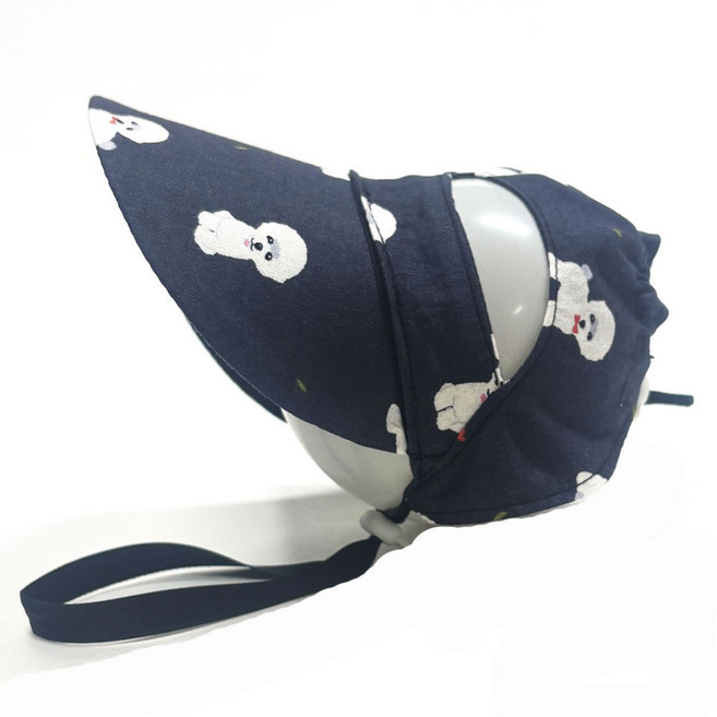 하니펫 강아지 자외선차단 썬캡 모자 챙모자, 1개, 바비숑