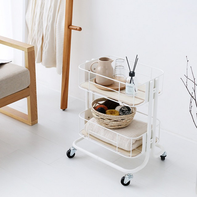 마켓비 CESNA 트롤리 카트 2단, 화이트 5496.7439