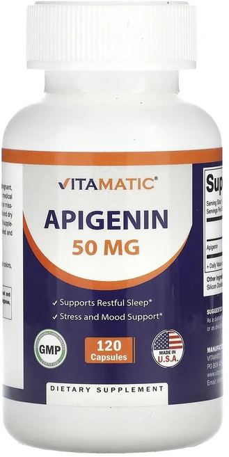 단백질 비타민 철분 마그내슘 칼슘 Vitamatic 아피제닌 50mg 캡슐 120정 고루고루섭취해주세요, 1개 - 쿠팡