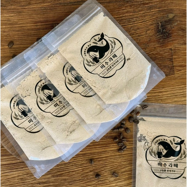 국산곡물 100프로 미숫가루 커피향가득 고래방앗간 미수라떼, 5개, 40g