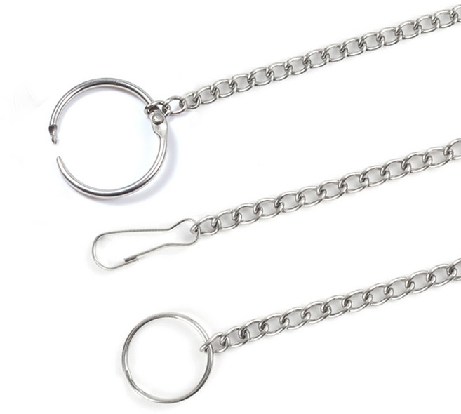 스텐 간판걸이 304 체인 스냅고리 연결고리 다용도 걸이, 원형오링 1.6MM-50CM