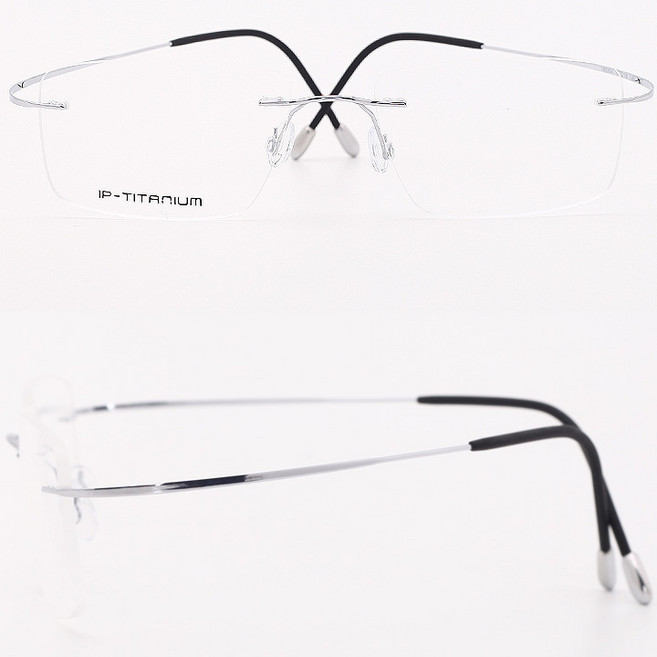 12그램 16064 C12 54mm 실버 와이어다리 티타늄 무테 안경