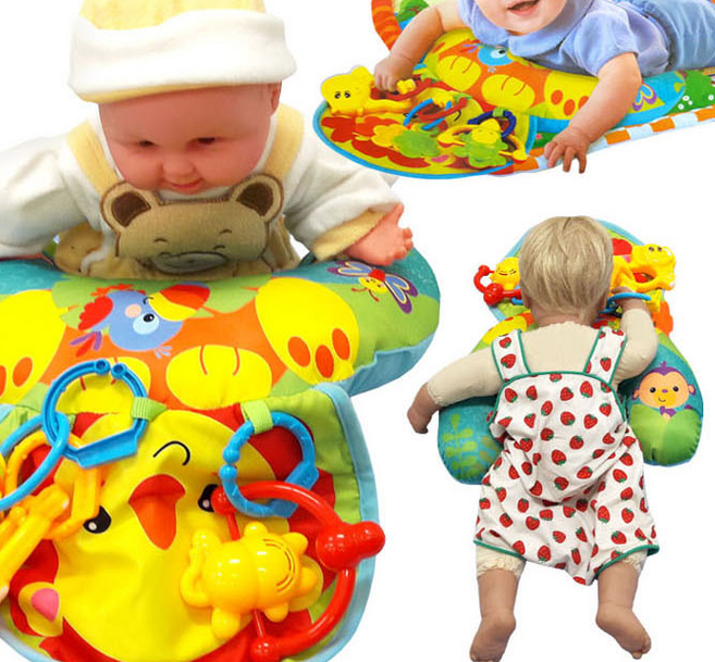 출산 육아용품 터미타임 배밀이 딸랑이용품 출산선물, 1개, 레인보우