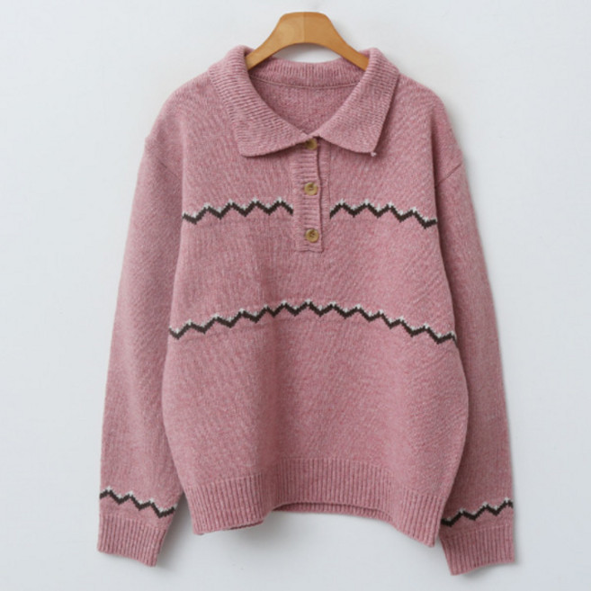 엔비룩 울노멀패턴니트