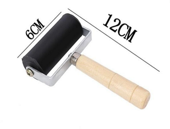 회화 롤러 디자인 공예용 도구 아트 롤러 도장 스탬프 손잡이 스탬핑 수채화 고무 판화 잉크 인쇄 목재, 고무롤러 GD12137