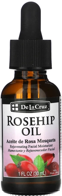 데 라 크루즈 100% 순수 로즈힙 오일 피부 탄력 케어 페이셜 모이스처라이저 30ml (1 fl oz) DLC-15230, 1개 - 쿠팡