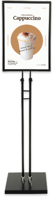 입간판 메뉴판 거치대 POP 스탠드 카페 안내판 표지판 A4 A3 블랙, 1개, A3 사각