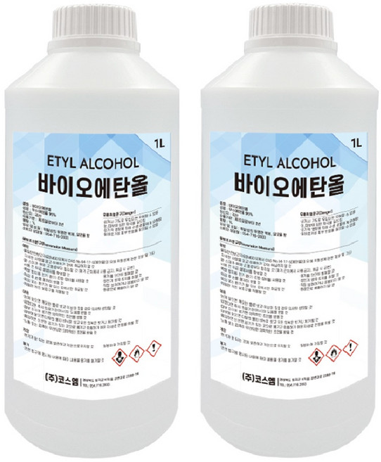 바이오 에탄올 고순도 불멍연료 에탄올난로 캠핑 프리미엄, 2개, 1L