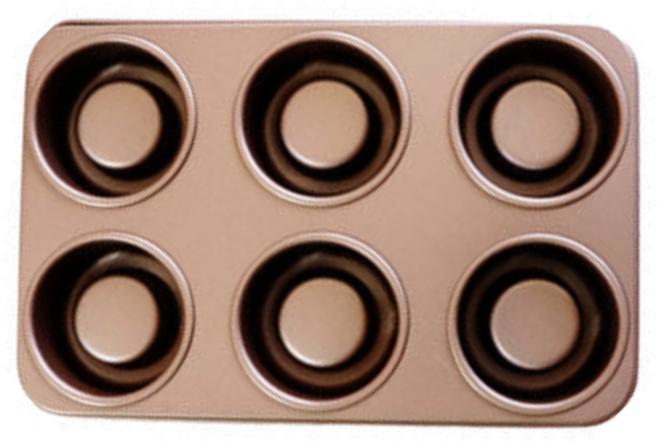 티그레틀 6구 빵틀 빵팬 베이킹틀 머핀틀 케이크 도넛 사바린, 1개