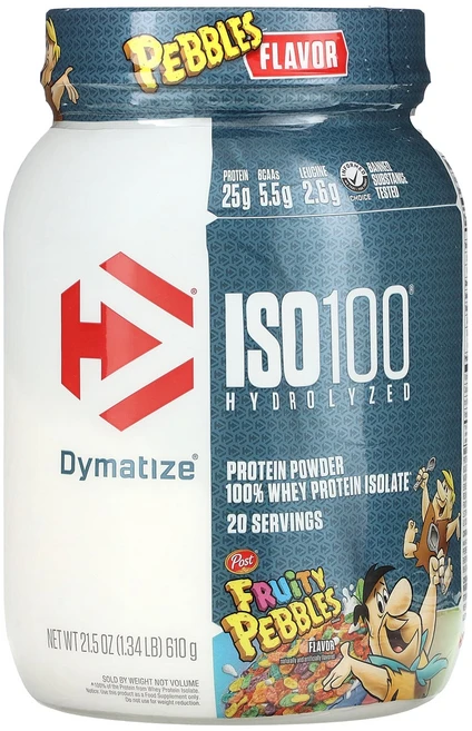 몸관리하세요 겨울입니다 Dymatize ISO100® 가수분해 100% 분리유청단백질 프루티 페블 610g(1.34lb) 특별관리진행, DymatizeISO100가수분해100분리유청단백질과일, 1개, 610g - 쿠팡