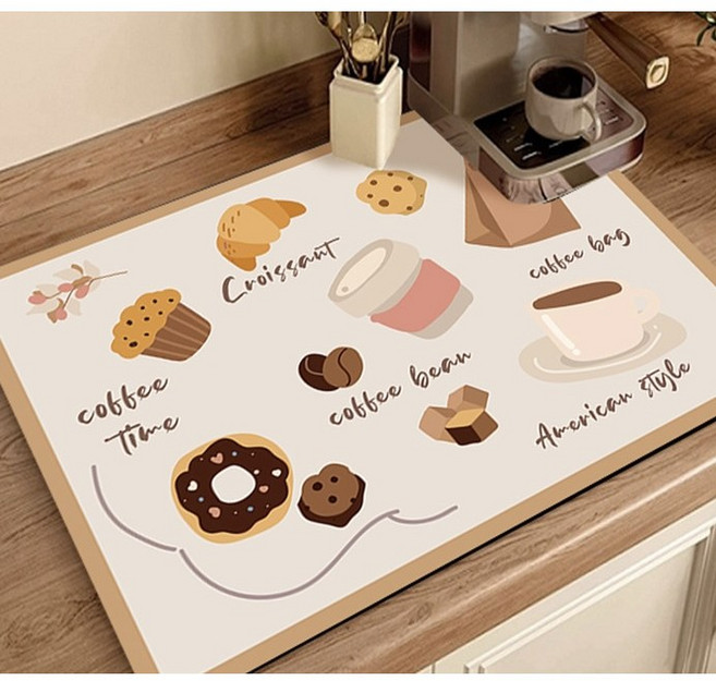 흡수력 좋은 규조토 식기 건조 주방 드라잉매트, Style3, 1개