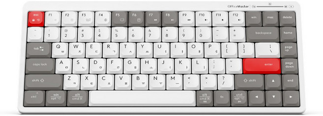 한성컴퓨터 OfficeMaster 3모드 저소음 펜타그래프 유무선 키보드, 레트로 포인트, GK694 Retro Point, 제조사축