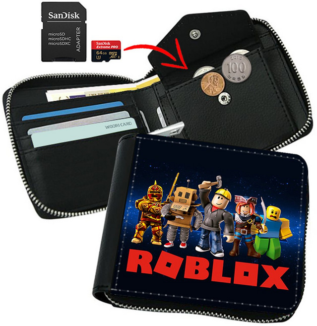 로블록스 지퍼 지갑 반지갑 중학생 초등학생 아동 굿즈 선물 눕 로벅스 메타버스 메모리카드 수납 13