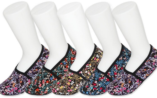 여성용 요술버선 기모잔꽃 덧신 5켤레