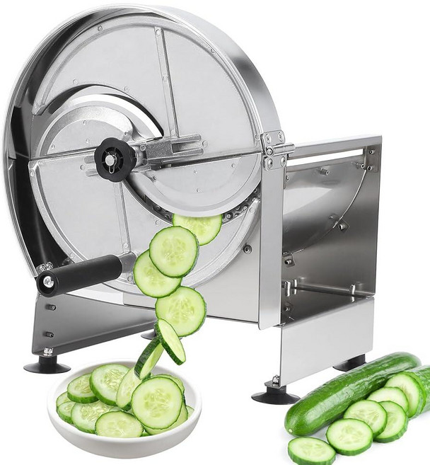 상업용 야채 과일 슬라이서 0.2-10mm 두께 조절 가능 스테인리스 스틸 수동 야채 커터 기계 과일 감자 레몬 양파 양배추 토마토 슬라이스용, 상업용 야채 과일 슬라이서, 0.2-10mm 두께 조절