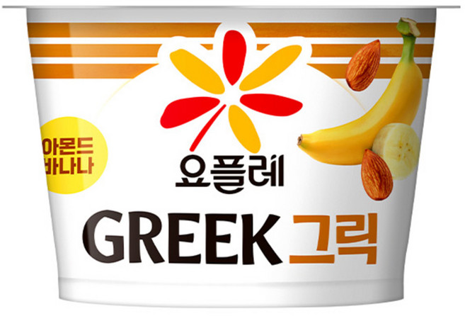 요플레 그릭 아몬드바나나, 5개, 180g