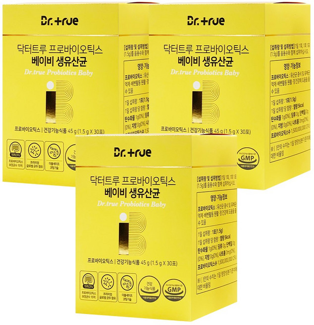 닥터트루 프로바이오틱스 베이비 신바이오틱스 유아유산균 아기유산균, 30회분, 3개