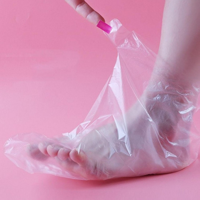 일회용 풋케어 비닐양말 100매입 일회용양말 발보습양말 위생버선