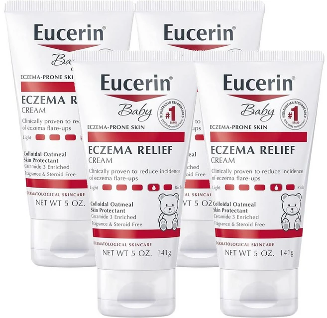 Eucerin 유세린 베이비 에크즈마 릴리프 크림 141g x4팩, 4개 - 쿠팡