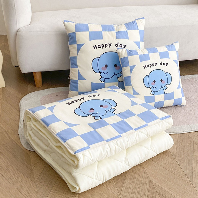 salimm 사계절 2in1 다용도 캠핑용 차박 가정용 접이식 쿠션 이불 담요