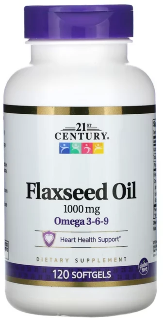 21세기센트리 플랙씨드 오일 1000mg 오메가 37781 소프트젤, 1개, 120정 - 쿠팡
