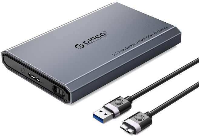 오리코 알루미늄 합금 2.5형 SSD 외장하드케이스 DD25, USB-A, 1개