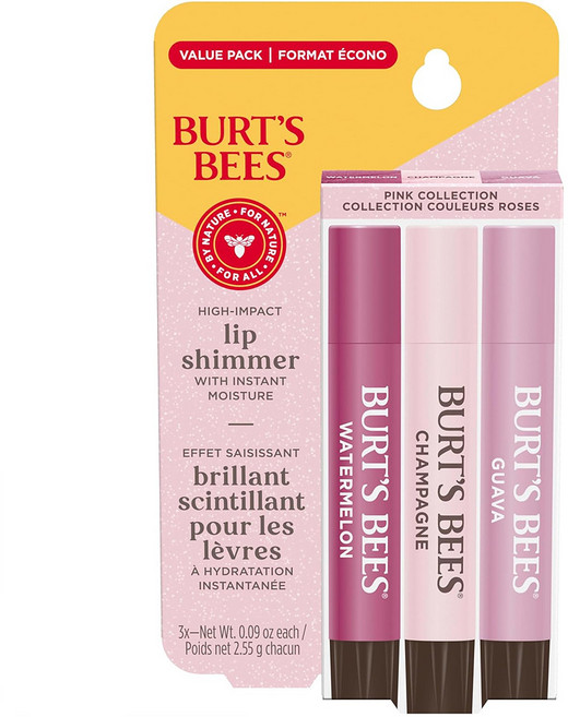 Burt's Bees 버츠비 립쉬머 핑크 컬렉션 3개