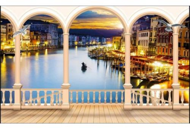 꽃무늬 시트지 수입벽지 Beibehang 맞춤형 사진 벽지 뉴욕 시의 밤 벽 그림 예술 벽화 거실 TV 배경, 8) 16133456 - Silk