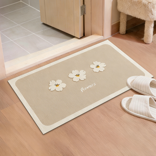 빨아쓰는 욕실발매트 물흡수 소프트 규조토 발매트 대형, 1개, D