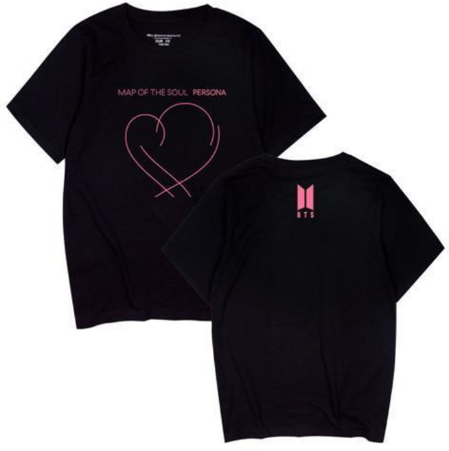 BTS MAP OF THE SOUL PERSONA 短袖T恤, 1個, 黑色L