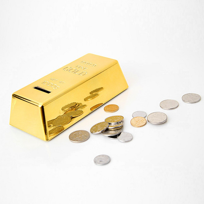 금괴 모양 저금통 인테리어 저금통, 1개