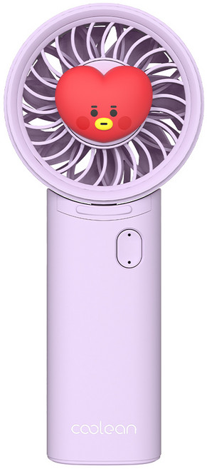 쿨린 BT21 핸디형 휴대용 미니 선풍기 3600mAh, 퍼플(타타)