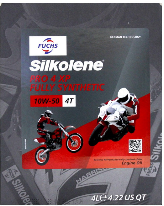 FUCHS silkolene Pro 4 XP 10W40 10W50 機車 全合成酯類機油 4L, 1個