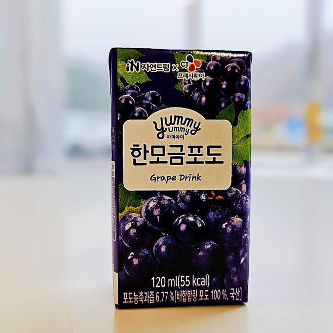 자연드림XCJ프레시웨이 yummy 한모금포도, 120ml, 1