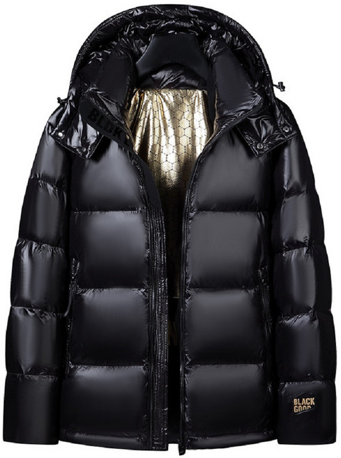 쥬엔리치 5-12XL 남자 빅사이즈 유광 패딩 후드 집업 점퍼 JRS858