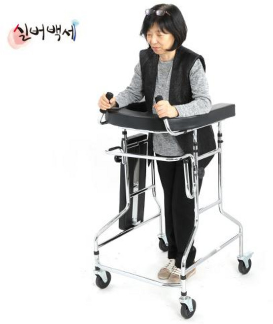 노인보행보조기 환자보행기 - 실버백세 DH-403 어깨보행차, 1개