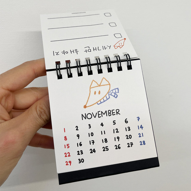 미니달력 캐릭터 탁상용 2026 투두리스트 세트, 1개