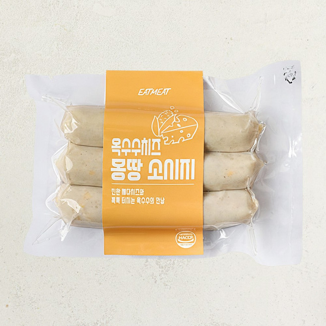 잇밋 옥수수치즈 몽땅 소시지 수제소시지 아질산나트륨 전분 보존료 무첨가, 1개, 190g