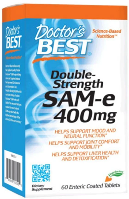 Doctor's Best Double-Strength SAM-e 400mg 닥터스베스트 아데메티오닌 SAMe효능 60정, 1개 - 쿠팡
