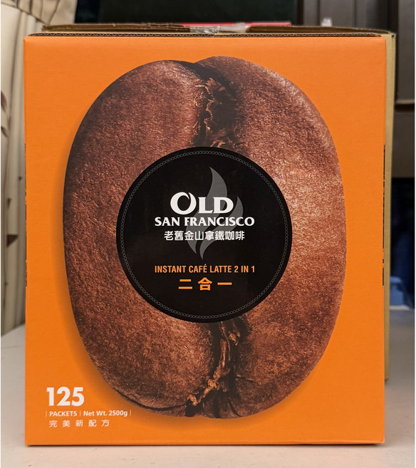 OLD SAN FRANCISCO 老舊金山拿鐵咖啡 二合一 即溶咖啡, 20g, 1, 125