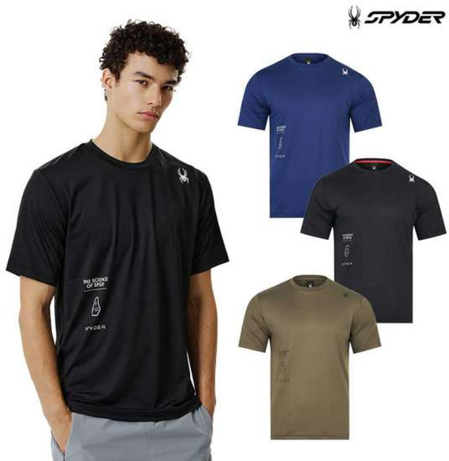 [스파이더] 남성 냉감 4WAY 헥사곤 그래픽 반팔 티셔츠 SPJFCNRS203M 555157