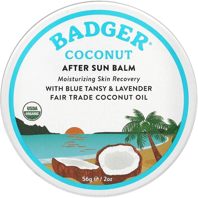 Badger 코코넛 애프터 선 밤 56g(2oz), Badger 코코넛 애프터 선 밤 56g2oz, 56g, 1개 - 쿠팡
