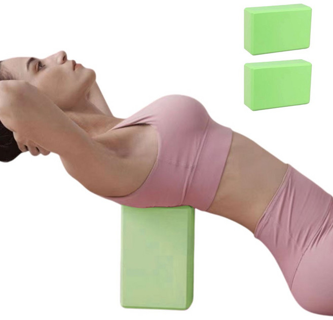 사비나 고밀도 EVA 브릭 사각 요가블럭, 그린, 2개