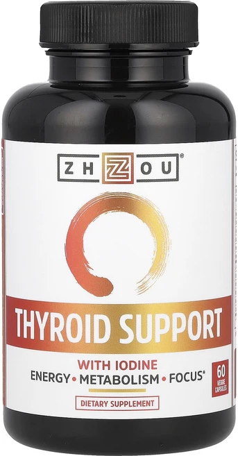 Zhou Nutrition 타이로이드 서포트 위드 아이오다인 60 베지캡슐, 60정, 4개 - 쿠팡